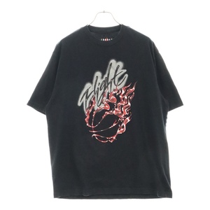 NIKE ナイキ TRAVIS SCOTT JORDAN BRAND TEE DO4101-010 トラヴィス フロントグラフィックプリント クルーネック半袖Tシャツ ブラック