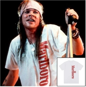 激レア！ガンズアンドローゼズ GUNS N’ ROSES アクセルローズ愛用 着用 Tシャツ Marlboro マルボロ　バンドTシャツ