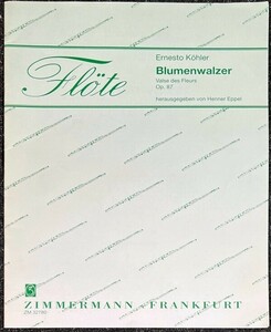 ケーラー 花のワルツ Op.87 (2フルート+ピアノ)輸入楽譜 Kohler Blumenwalzer Op.87 洋書