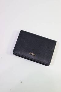 FURLA フルラ 折りたたみ カードケース 名刺入れ ブラック USED 中古 (R610