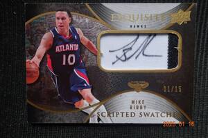 Mike Bibby 2007-08 Exquisite Collection 　　Scripted Swatches #01/15 !!