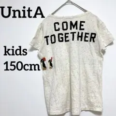 UnitA ペンギン tシャツ バックプリント　コットン100% 150cm