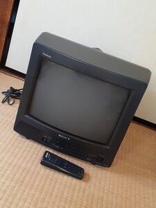 ★SONYソニー★ KV-14GP3【ブラウン管テレビ】トリニトロン カラーテレビ 通電のみ確認済み リモコン付き♪ゲーム専用にも◎【送料無料♪】