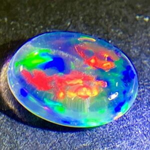 ☆天然ウォーターオパール 1.528ct☆M 9.8×7.6mmソーティング付 約ルース 遊色 裸石 宝石 ジュエリー Water opal jewerly 