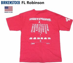 ■ MADE IN USA BIRKENSTOCK ビルケンシュトックプリントＴシャツ(S) SHOETING GAME インベーダー ■