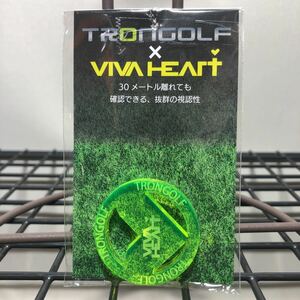 ビバハート トロンゴルフ VIVA HEARTｘTRONGOLFマーカー 013-94262 フラッシュイエロー　トロンマーカー