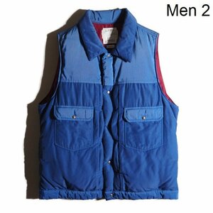 B7763P　▼visvim ビズビム▼　PEERLESS 101 DOWN VEST OVERDYE PRODUCT SPECIFICATION ダウンベスト ブルー 2 0120305013001 秋冬 rb mks