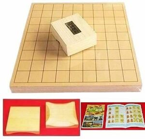 【新品】（入門書・駒台付）新桂１寸卓上将棋盤　木製将棋駒　　将棋セット