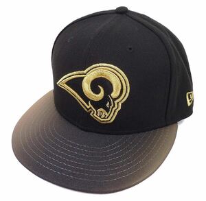 New Era ニューエラ NFL Los Angeles Rams グラデーションバイザー スナップバック キャップ ブラック×ゴールド【並行輸入品】