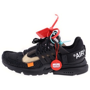 NIKE ナイキ ×OFF-WHITE THE 10 AIR PRESTO オフホワイト ザテン エアプレスト ローカットスニーカー ブラック AA3830-002 US6/24cm