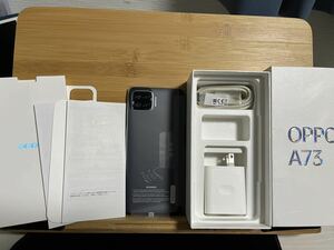 OPPO A73 ブルー 本体　ケーブル　充電器