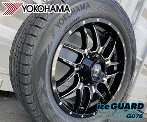 車検対応 タホ サバーバン Black Mamba BM7 国産20インチスタッドレスタイヤホイール YOKOHAMA iceGuard G075 275/55R20