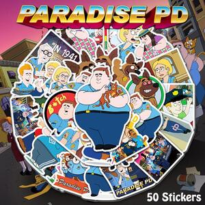 パラダイス警察 ステッカー 50枚セット PVC 防水 シール 大量 Paradise PD アニメ キャラクター アメリカ ブラックジョーク