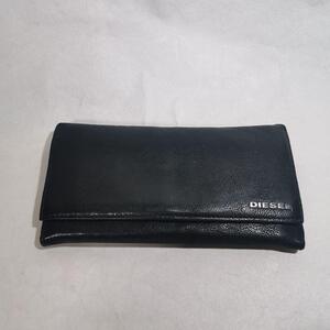 ディーゼル DIESEL レザー長財布 ブラック USED美品