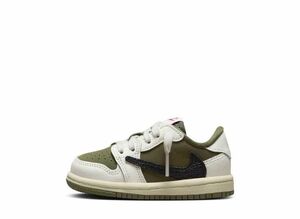 Travis Scott Nike TD Air Jordan 1 Low OG SP "Reverse Olive" 13cm DO5441-200