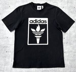 adidas Originals 聖火モチーフ Tシャツ アディダスオリジナルス　　オリンピック ボックス トレフォイル スクエア 半袖 フェード 柳9839