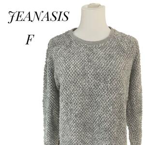 JEANASIS ジーナシス　トップス　長袖　カットソー　グレー　F