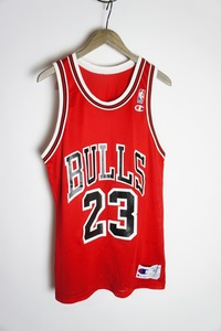 USA製 Championチャンピオン NBA BULLS ブルズ JORDAN23 バスケット タンクトップ ユニフォーム 赤328O