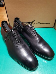 【美品】Santoni　サントーニ　プレーントゥ　ブラック　5ハーフ