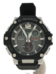 CASIO◆ソーラー腕時計_G-SHOCK/デジアナ/ラバー/BLK/BLK