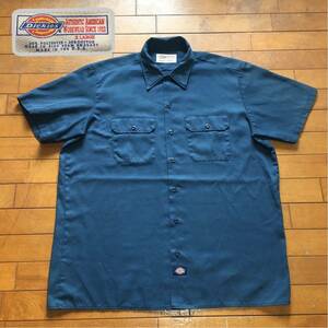 ★【 Dickies 】★ Made in USA ビッグサイズ 綿ポリ半袖ワークシャツ★サイズXL★I-938