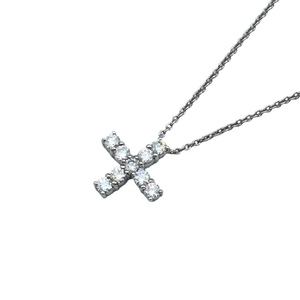 ハリーウィンストン HARRY WINSTON ミニクロス ダイヤネックレス Pt950 ダイヤモンド（９石） ジュエリー 中古