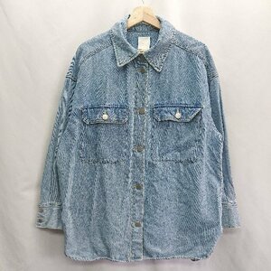 ◇ H&M エイチアンドエム 長袖 デニムジャケット サイズM/L ブルー系 レディース E