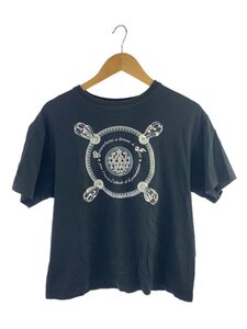 HERMES◆サークルプリントTシャツ/リング TEE/40/コットン/BLK//