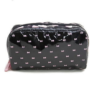 ■新品■Hello Kitty×LeSportsac ハローキティ×レスポ■RECTANGULAR COSMETIC 化粧ポーチ 6511 / ブラック×ピンク■送料無料・即決