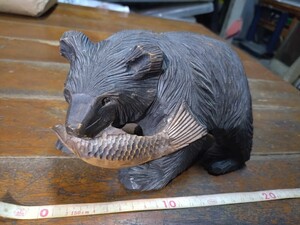 アイヌ・民芸☆木彫り熊　骨董☆約20cm　かなりの良品(個人的見解)