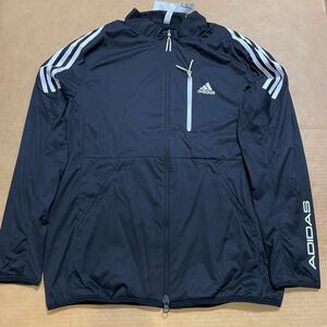 新品 定価13200円【メンズ2XL、3L】アディダス adidas ゴルフ ブルゾン 長袖ジャケット ストレッチ スリーストライプス 撥水 防風 アウター