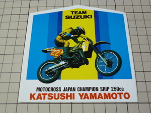 TEAM SUZUKI KATSUSHI YAMAMOTO ステッカー (108×111mm) チーム スズキ モトクロス