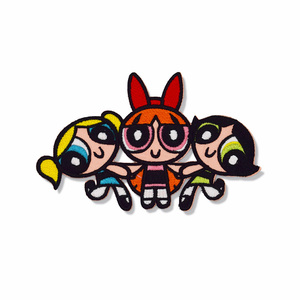 ワッペンThe Powerpuff Girls PPG パワーパフガールズ(12.8x8cm) /手芸 モーターパッチワーク アメ車 バイク ツーリング