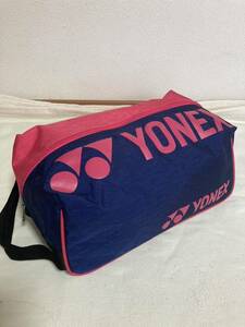 【美品】YONEX ヨネックス シューズケース ピンク/紺 シューズバッグ お洒落 使える 激安！