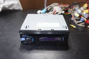 動作OK U393 オーディオ 日産純正変換ハーネス付 ケンウッド ヘッドユニット 1DIN USB AUX CD FM U393D 08600-K9029 日産 純正 @9079s