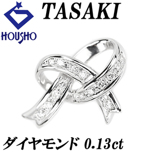 年末大感謝祭【最大40%OFF】タサキ 田崎真珠 ダイヤモンド ペンダントトップ 0.13ct K18WG リボン TASAKI 送料無料 中古 美品 SH119206