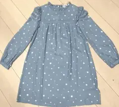 美品Gap kids 長袖水色ワンピース140cm