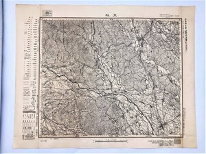 【古地図】　五万分一地形圖日光四號（共十六面）　矢板　応急修正版　　M0728A