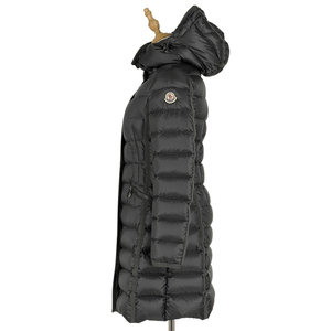 モンクレール MONCLER エルミンヌ ダウンコート HERMINE 防寒 ダブルジップ アウター ダウンコート ダークグレー レディース 【中古】