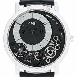 ピアジェ PIAGET アルティプラノ アルティメート G0A39111 腕時計 WG レザー 手巻き ブラック メンズ 【中古】