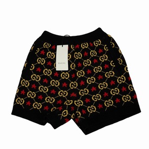 タグ付き 20AW GUCCI グッチ GG STAR JACQUARD SHORT 576795 GG 総柄ニットショーツ ショートパンツ ブラック サイズXS メンズ/TNT