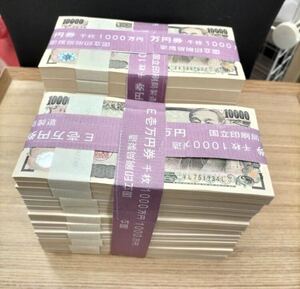 1000万円札束　ダミー　福沢諭吉　リアルダミー　2000万円　100万円×20束　S