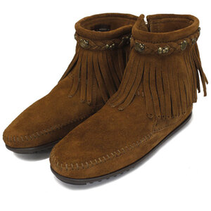 MINNETONKA(ミネトンカ) HELLO KITTY Fringe Boot(フリンジブーツ) #693K DUSTYBROWN レディース MT364-5(約22cm)