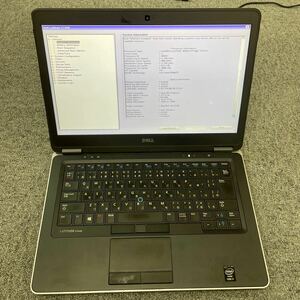 ジャンク品 DELL Latitude E7440 Core i7-4600U／メモリ4GB／HDDなし／現状渡し(管理110910)