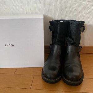 美品◆zucca ズッカ　ハラコブーツ◆エンジニアブーツ◆サイズＬ