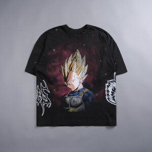 Darc Sport DRAGON BALL Z VEGETA ENERGY PREMIUM OVERSIZED TEE BLACK L ダルクスポーツ ドラゴンボールZ ベジータ エナジー Tシャツ 黒