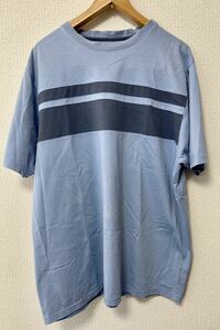 patagonia パタゴニア　半袖Tシャツ　ライトブルー　メンズL　※難あり（全体的な黄ばみシミ）