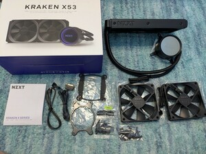 0611u0213　NZXT KRAKEN X53 簡易水冷CPUクーラー RGB対応 240mm RL-KRX53-01