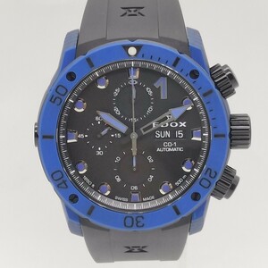 【極美品】EDOX エドックス CHRONOFFSHORE-1 クロノオフショア1 カーボン01125-CLNBUN-NINBU 箱保付きメンズ腕時計