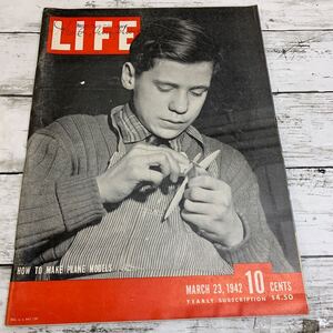 【長期保管品】洋書 LIFE 1942年3月23日号 LIFE誌 ライフ誌 洋雑誌 ビンテージ レトロ 雑誌 広告 ポスター